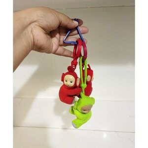 vintage lot of 3 Teletubbies with key chain
